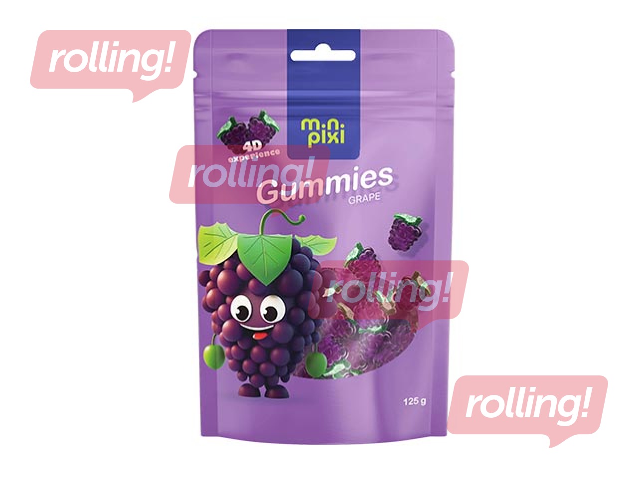 Želejkonfektes, MiniPixi, ar vīnogu garšu, 130g