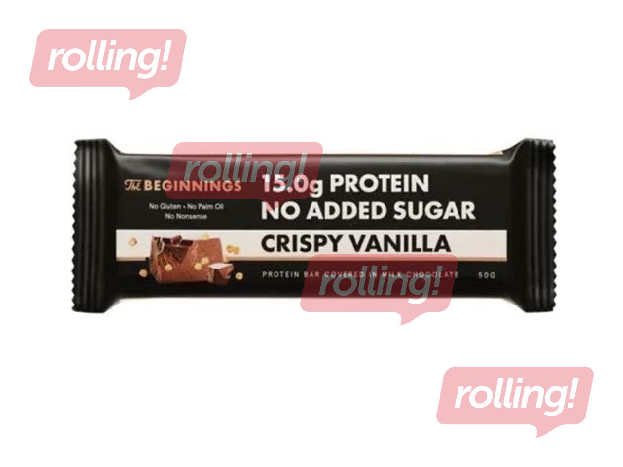 Batoniņš The Beginnings, proteīna, ar vaniļu un kraukšķiem, 50g 