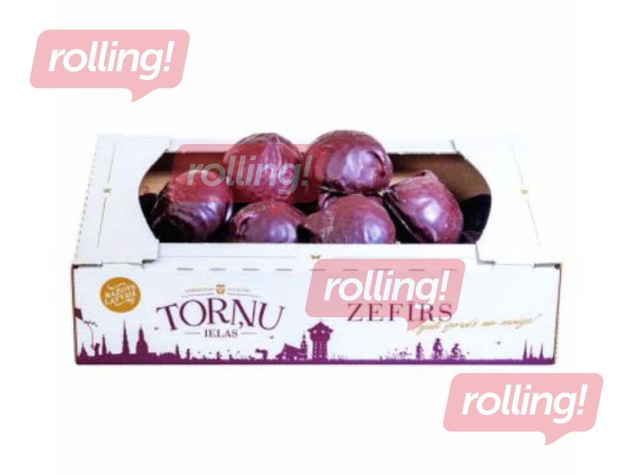 Marshmallow Aizkraukles Saldumi, Torņu ielas, vanilla with chocolate glaze, 750g