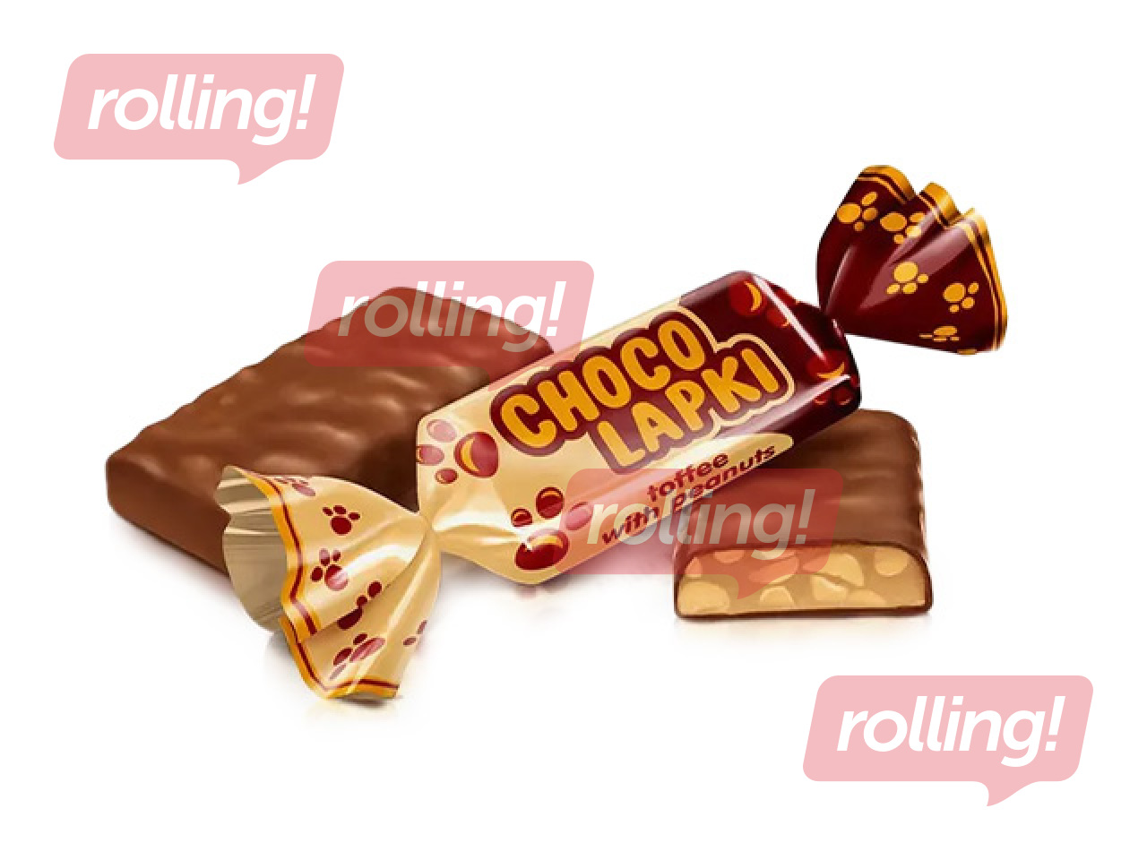 Šokolādes konfektes Roshen Choco Lapki, 1kg 