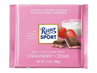 Šokolāde Ritter Sport, piena, zemeņu jogurta, 100g 