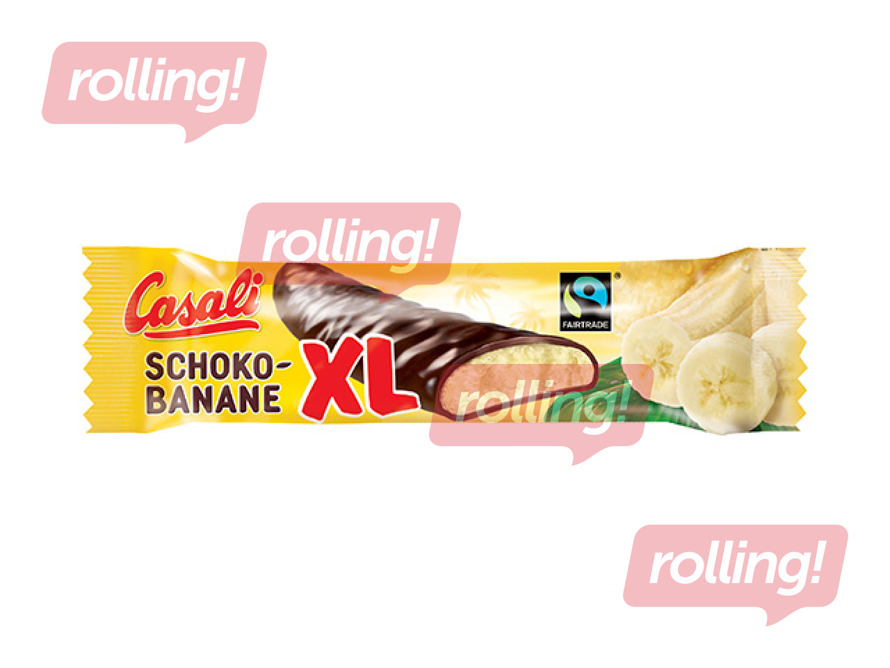 Batoniņš Casali XL, suflē, ar banānu garšu šokolādē, 22g