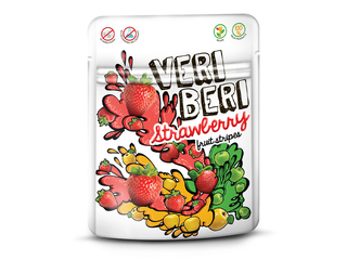 Konfektes, Veri Beri, zemeņu strīpas, 50g