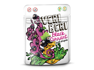 Конфеты, Veri Beri, чёрносмородиновые полоски, 50г