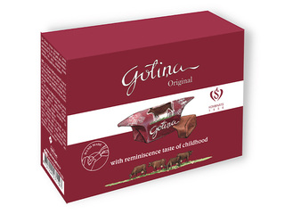 Konfektes Skrīveru Gotiņa, oriģinālā, Latvijas karoga krāsās, 180g