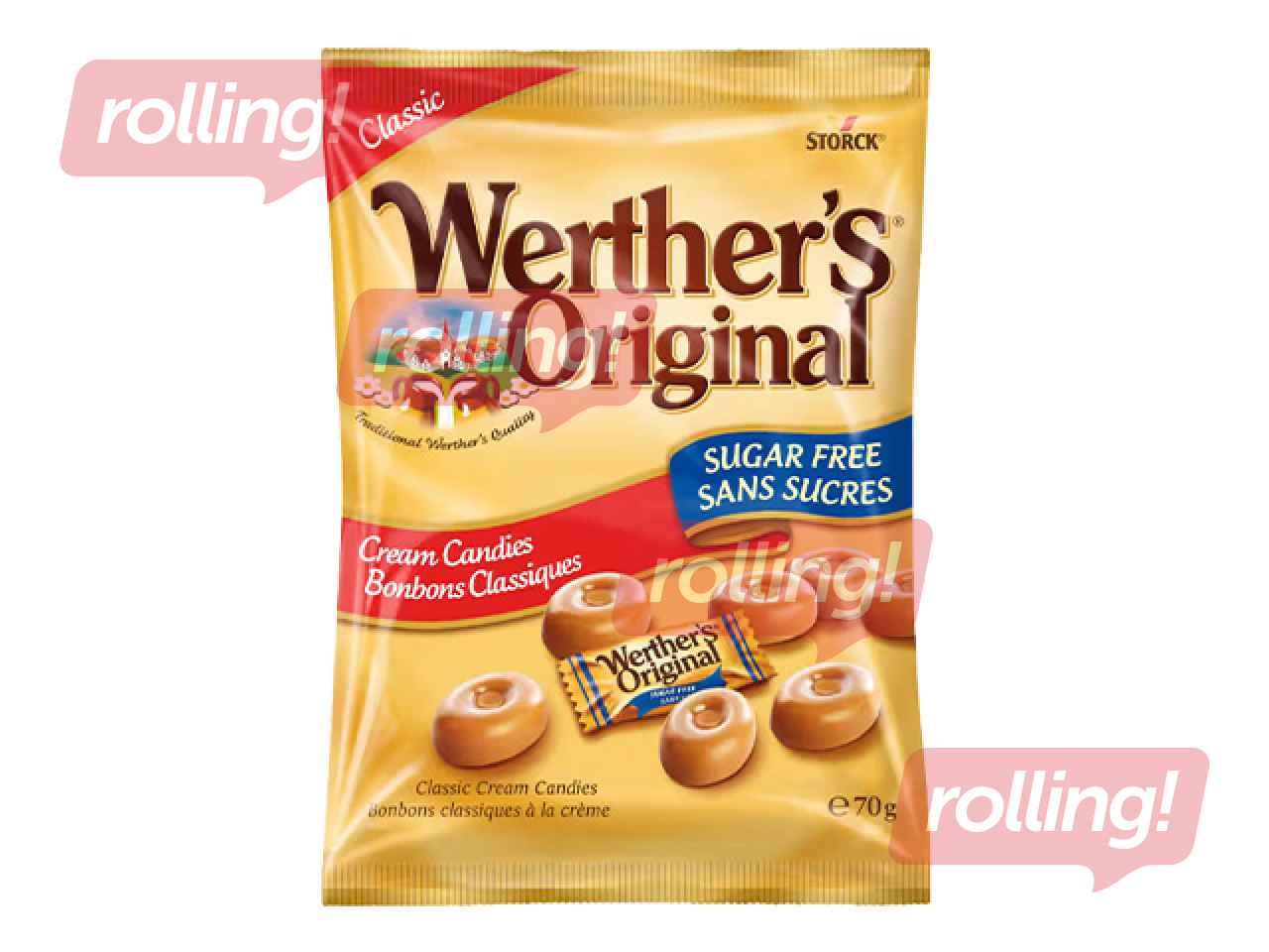 Karameles Werther’s Original, krējuma, 70g