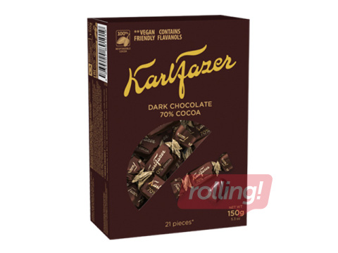 Konfektes Karl Fazer 70% tumšās šokolādes, 150g