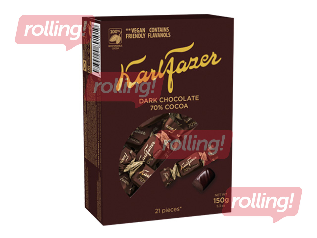 Конфеты Karl Fazer 70% тёмного шоколада, 150г