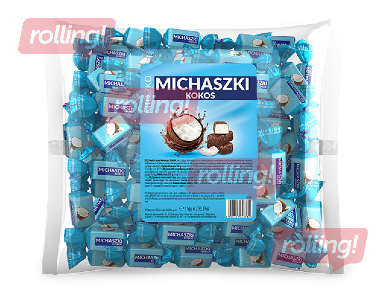 Konfektes Mieszko Michaszki ar kokosriekstu skaidiņām, 1kg