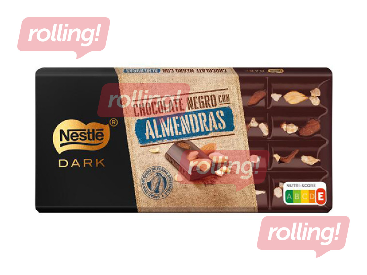 Nestle chocolate with almonds, dark, 150g