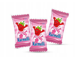 Caramels Jednoosc with strawberry and cream flavor, 1kg