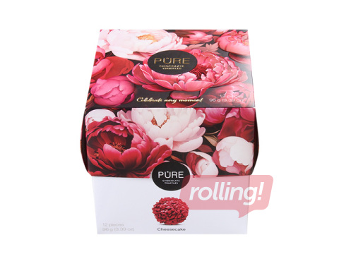 Chocolate truffle selection Pure Chocolate, Peonies, 96g