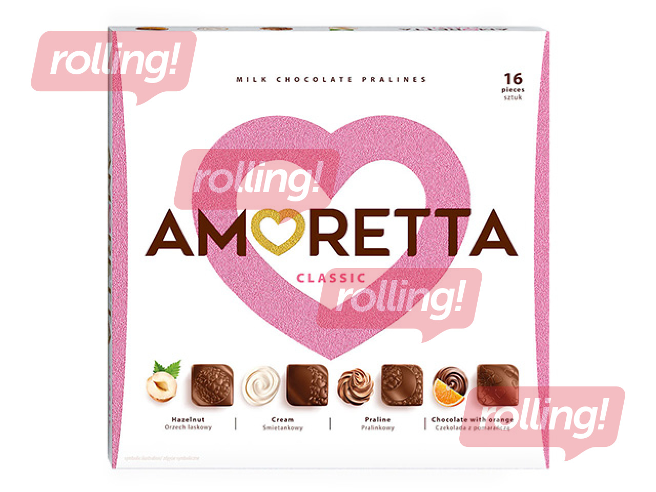 Šokolaadikommide assortii Mieszko, Amoretta Classic, 106g