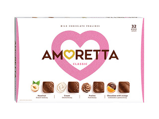 Šokolaadikommide assortii Mieszko, Amoretta Classic, 215g