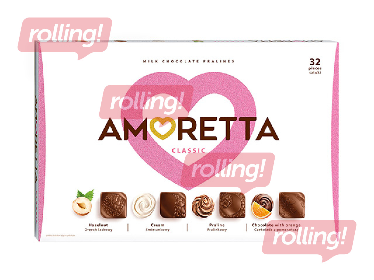 Šokolaadikommide assortii Mieszko, Amoretta Classic, 215g