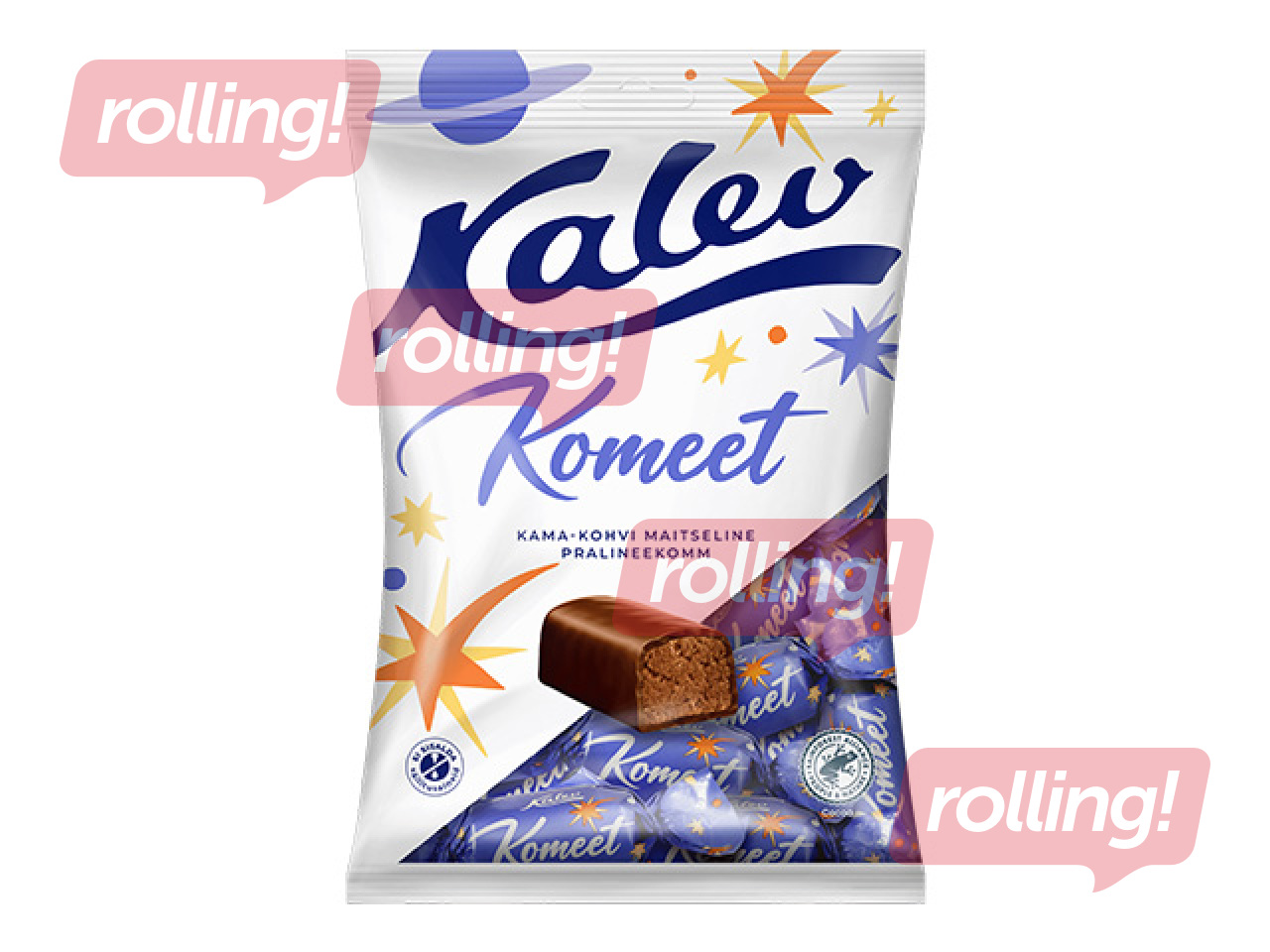 Konfektes Kalev, Komeet, pralinē ar kamas un kafijas garšu, 175g