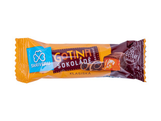 Bar Skrīveru Saldumi, Skrīveru Gotiņa, in dark chocolate, 40g
