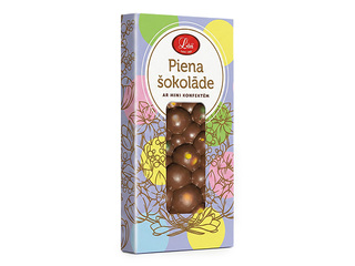 Плитка молочного шоколада Lāči с мини-конфетами, 100г