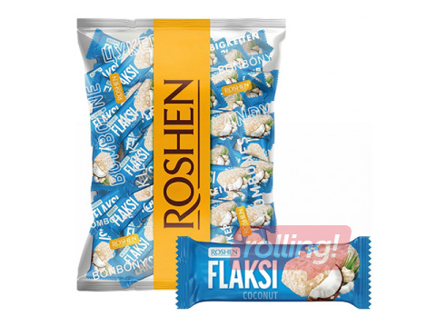 Konfektes Roshen Flaksi Coconut, ar vafeļu pārslām, 500g