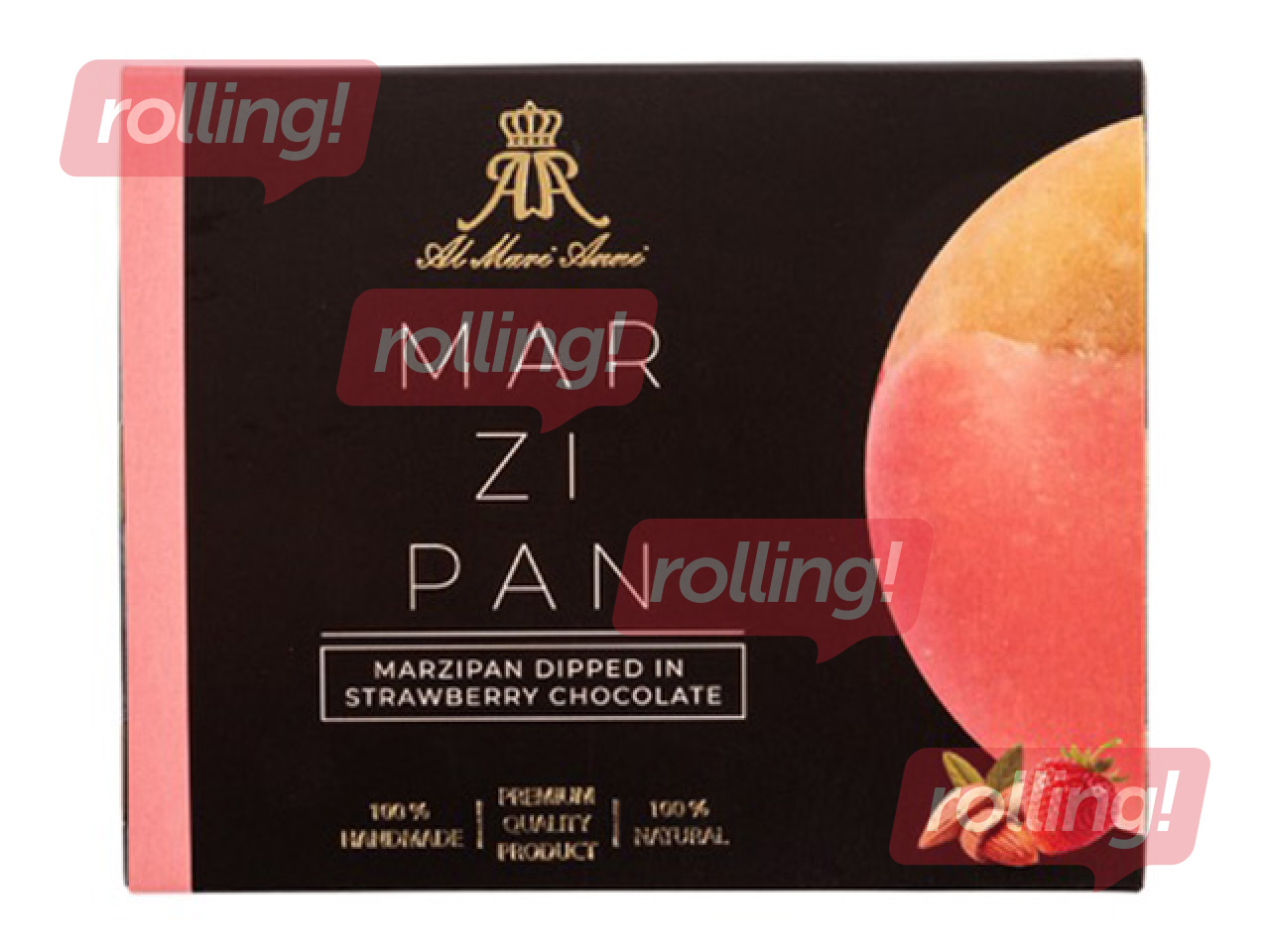 Marcipāns šokolādē Al Mari Anni, ar zemeņu garšu, 150g