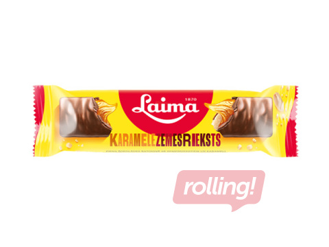 Batoniņš Laima, piena šokolādes ar zemesriekstiem un karameli, 50g