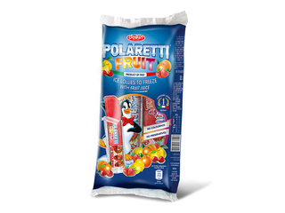 Fruit ice Dolfin, Polaretti Fruit, with strawberry, cherry, orange and lemon flavor, 10pcs x 40ml