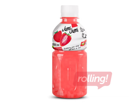 Dzēriens Jumi Jumi, zemeņu ar kokosriestu želejas gabaliņiem, 320ml (Taras depozīts iekļauts cenā)