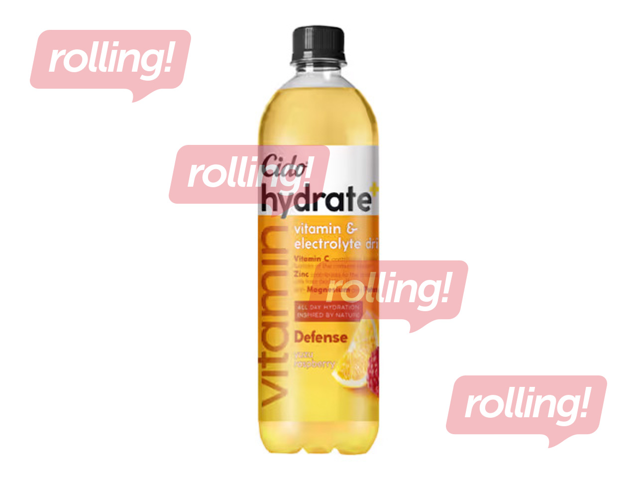 Dzēriens Cido, Hydrate+ Defense ar yuzu un aveņu garšu, 600ml (Taras depozīts iekļauts cenā)