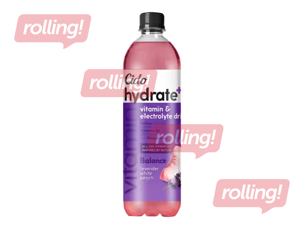 Dzēriens Cido, Hydrate+ Balance ar balto persiku un lavandas garšu, 600ml (Taras dep. iekļauts cenā)