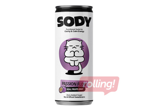 Gāzēts funkcionālais dzēriens Sody Passion, 330ml (Taras depozīts iekļauts cenā)