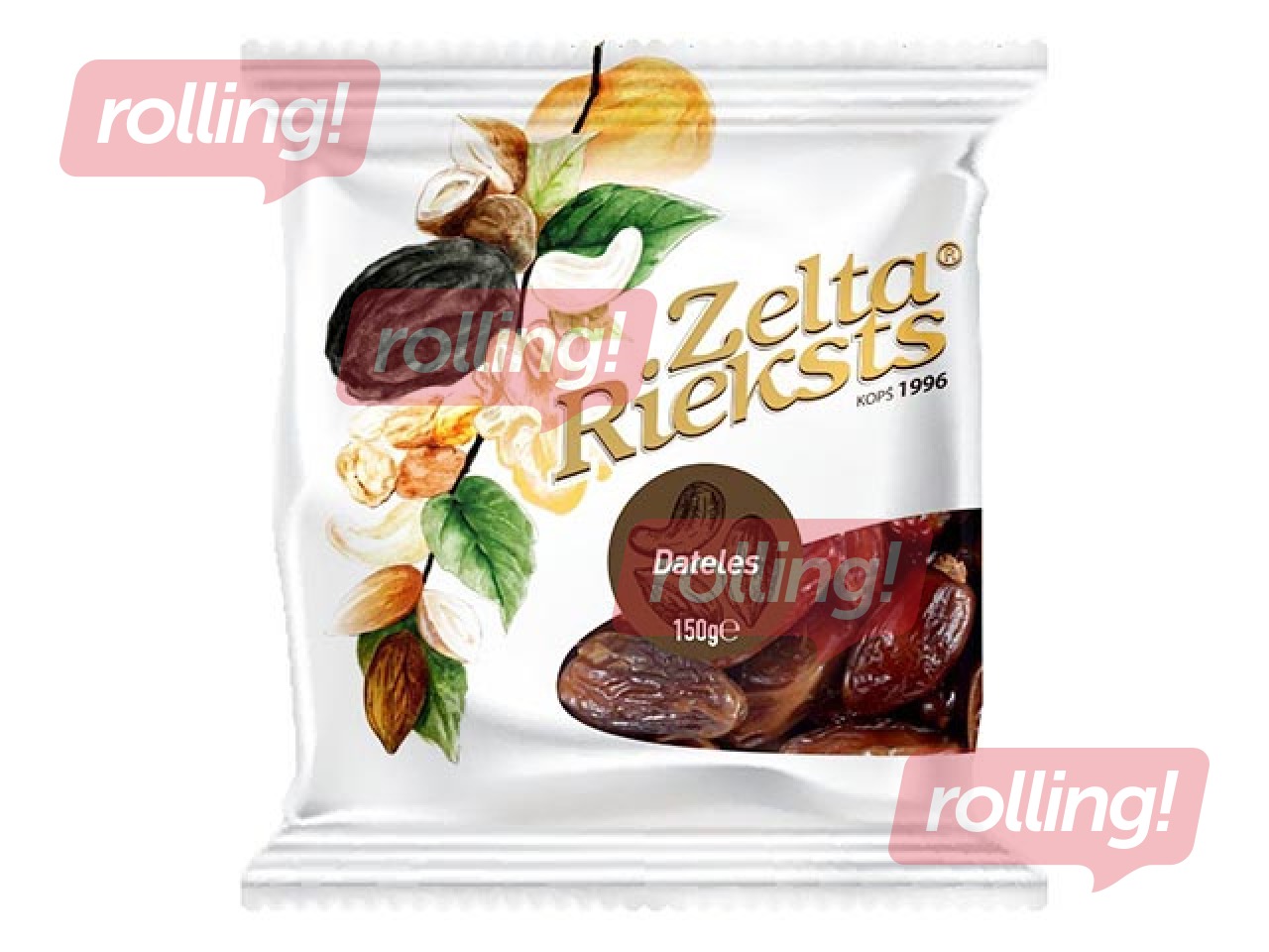 Žāvētas dateles Zelta Rieksts, bez kauliņiem, 150g 