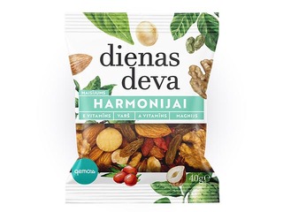 Riekstu un žāvētu augļu maisījums Dienas deva, 3 x 5 veidu paka