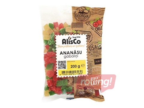 Žāvēti ananāsi AlisCo, asorti,  200g 