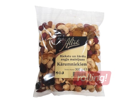 Augļu un riekstu maisījums AlisCo Kārumniekiem, 300g