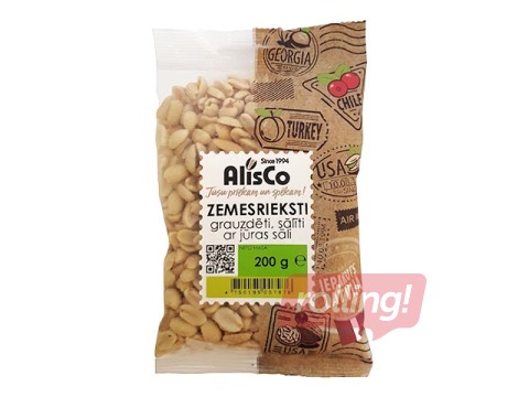 Zemesrieksti AlisCo, grauzdēti, sālīti, lobīti, 200g