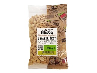 Zemesrieksti AlisCo, grauzdēti, sālīti, lobīti, 200g