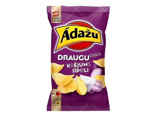 Čipsi Ādažu, krējuma un sīpolu garša, 180g
