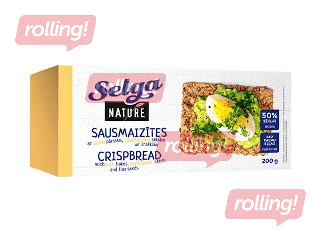 Sausmaizītes Selga Nature ar auzu pārslām un sēklām, 200g