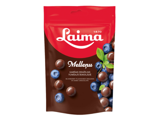 Dražejas Laima, ar melleņu garšu tumšajā šokolādē, 140g