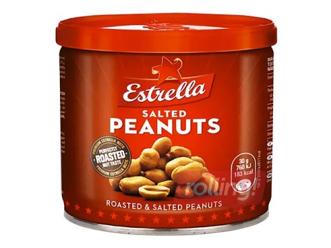 Zemesrieksti Estrella, sālīti, metāla bundžā, 140g