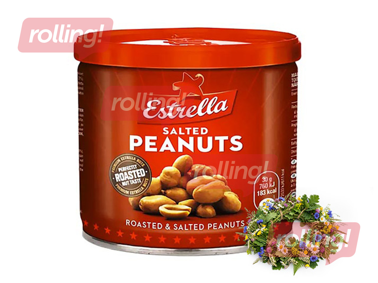 Zemesrieksti Estrella, sālīti, metāla bundžā, 140g +Līgo dāvana!