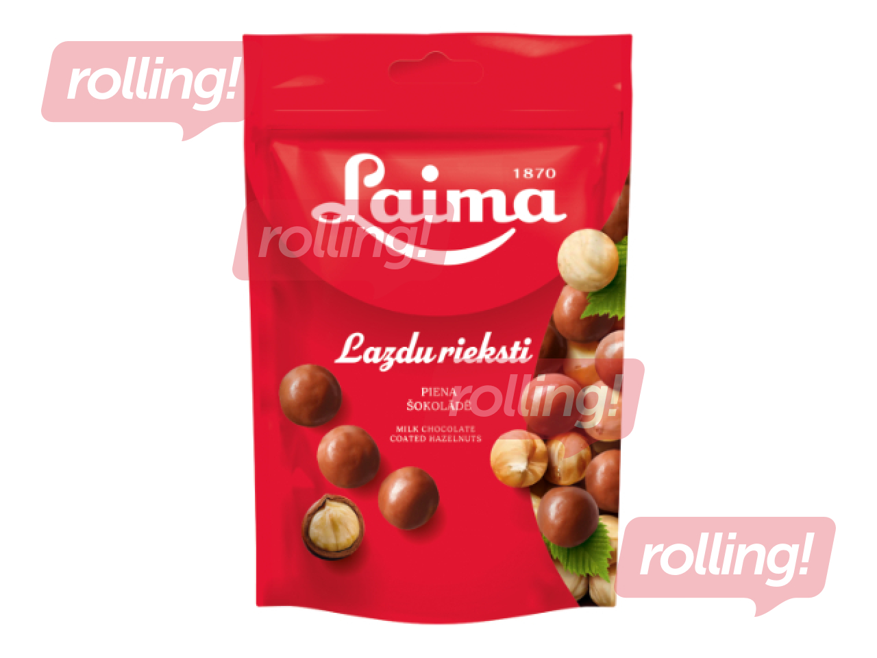 Lazdu rieksti piena šokolādē Laima, 140g
