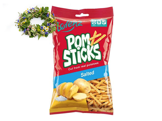 Kartupeļu salmiņi Lorenz Pomsticks, sāļie, 100g +Līgo dāvana!
