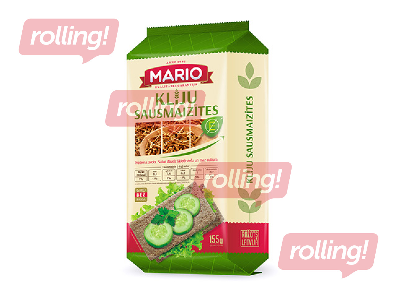 Crispbread, Mario, bran, 155g