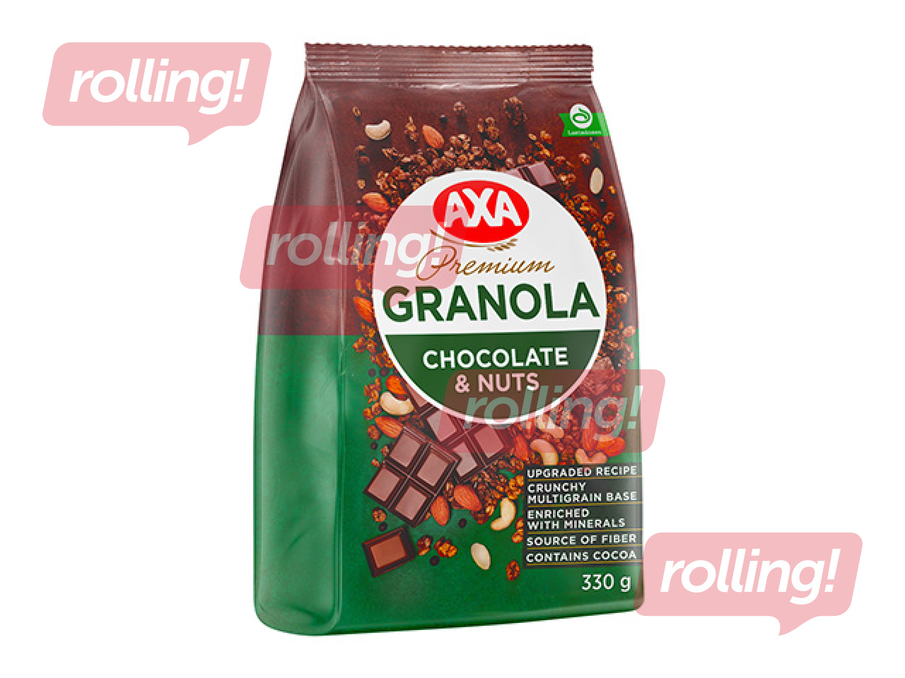 Musli AXA Granola ar šokolādi un riekstiem, 330g