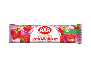 Batoniņš AXA, musli ar jogurtu un zemenēm, 25g
