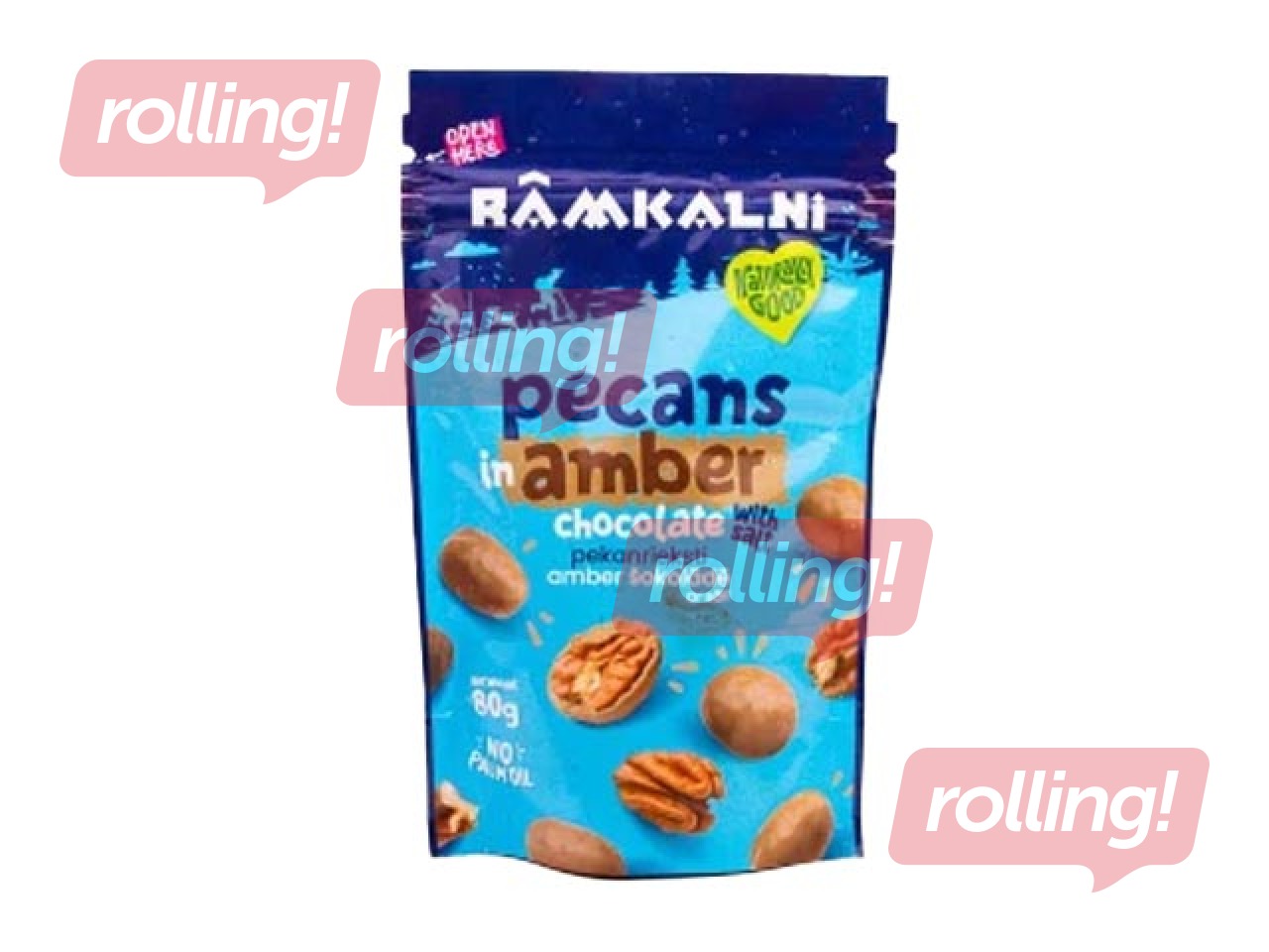 Pekanrieksti Rāmkalni, Amber šokolādē ar sāli, 80g
