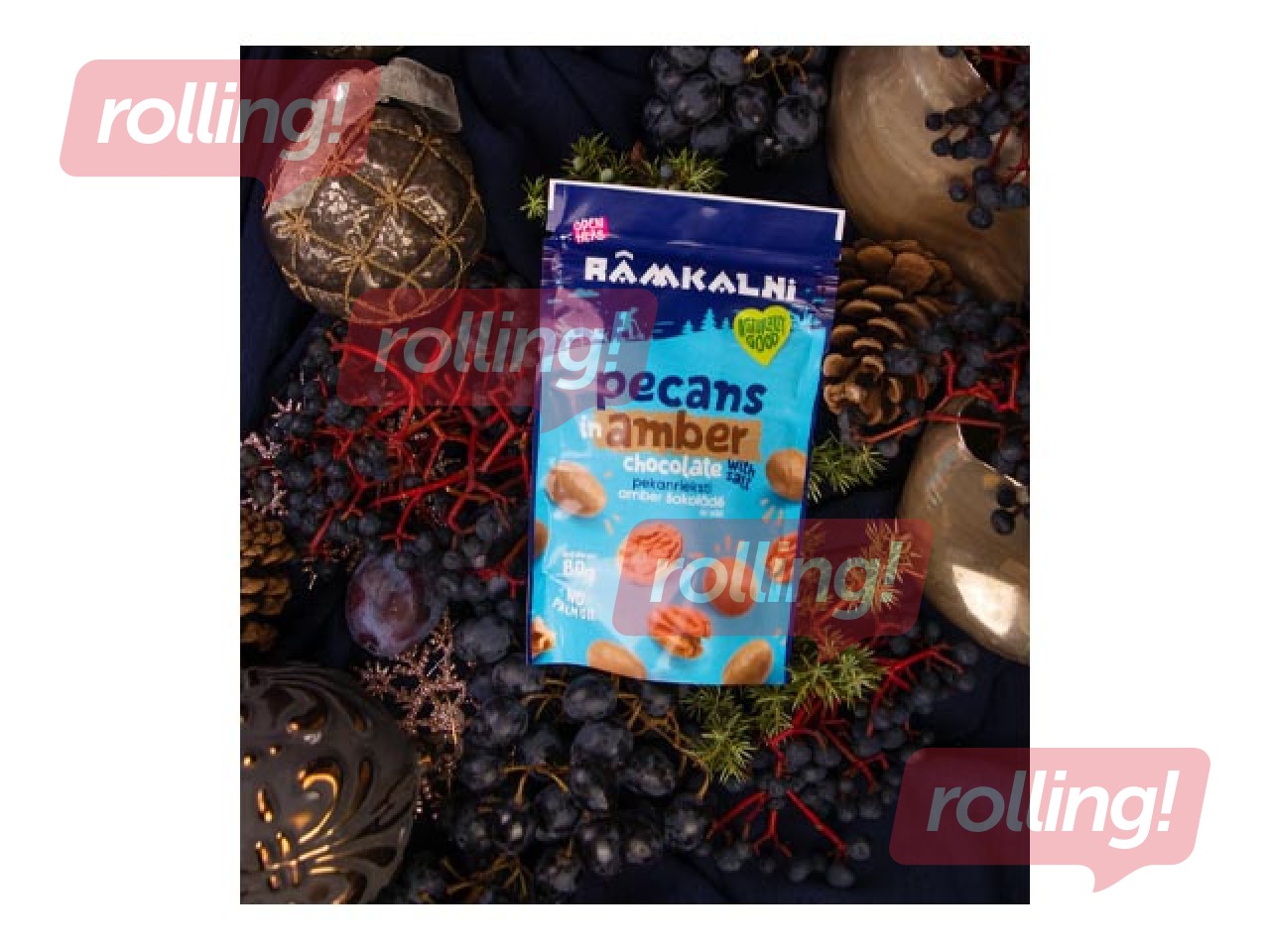 Pekanrieksti Rāmkalni, Amber šokolādē ar sāli, 80g