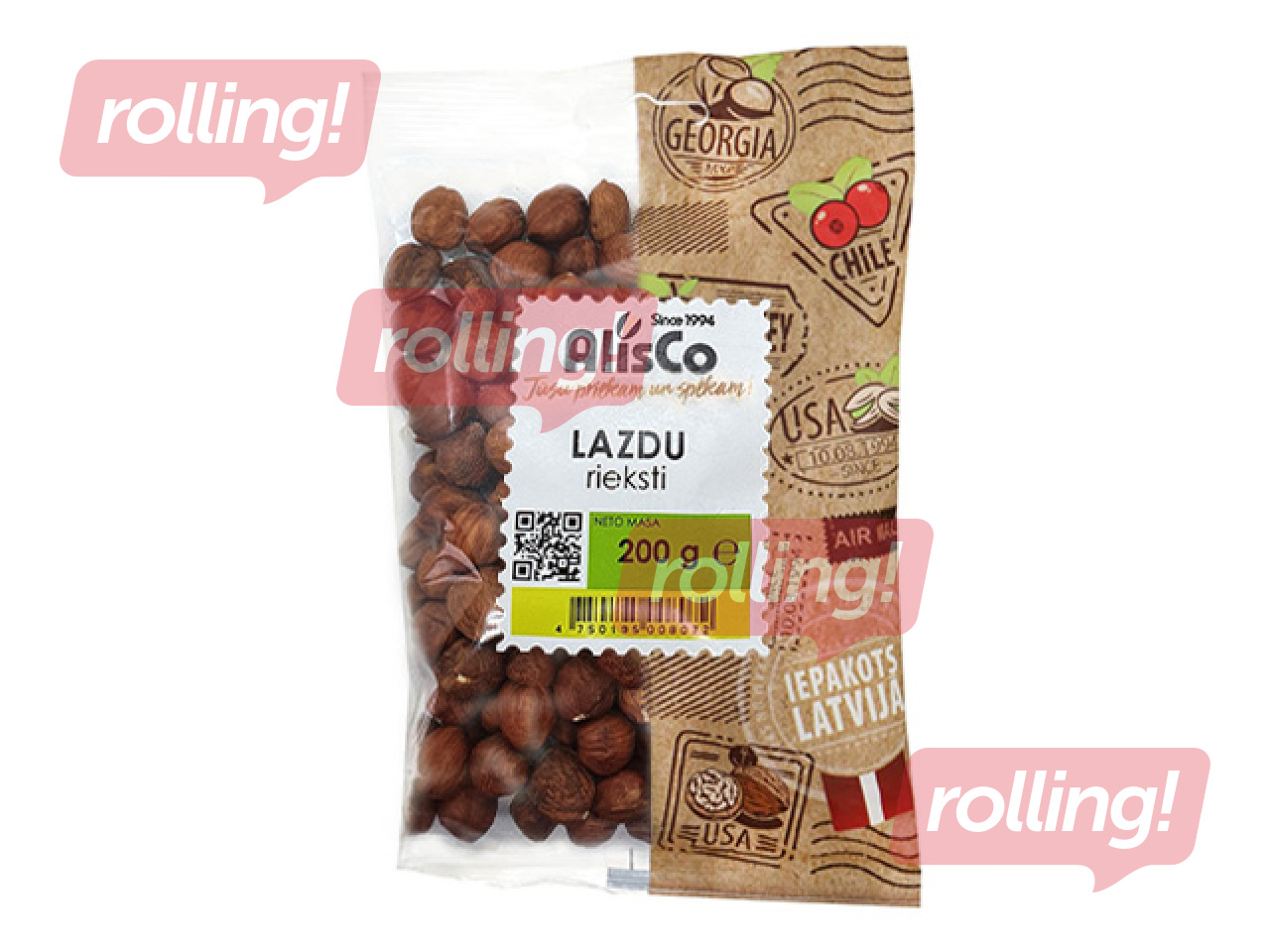 Rieksti lazdu lobīti 200g , AlisCo