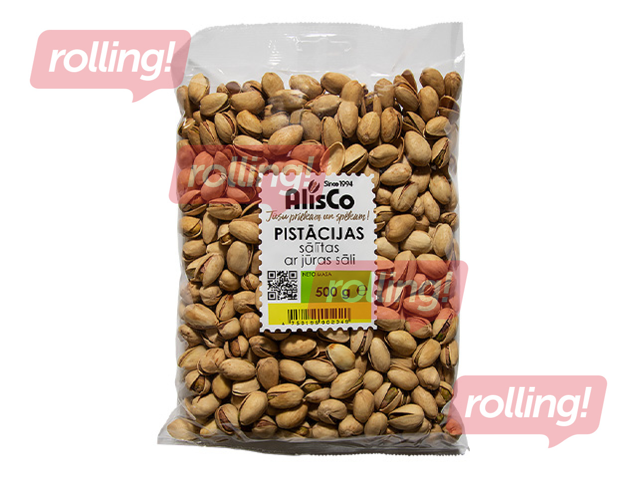 Pistācijas AlisCo, grauzdētas, sālītas, 500g